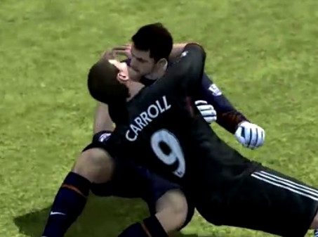 难道卡罗尔是Gay？《Fifa12》激情射门后的基情